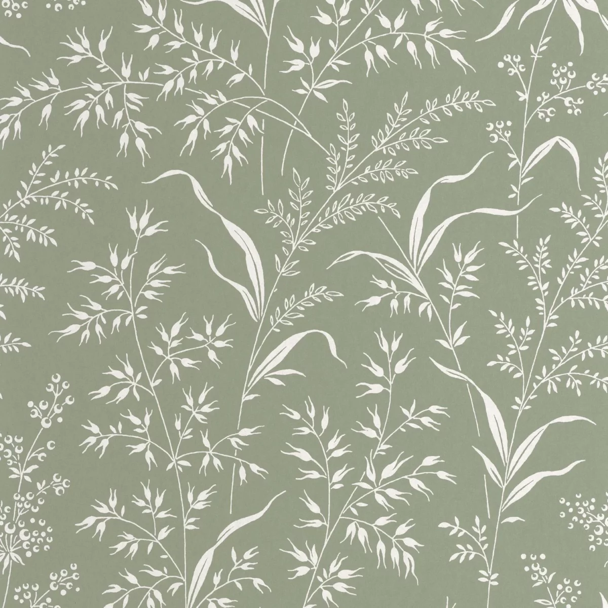 Grass Field Wallpaper - Celadon by green botanical wallpaper from casadeco
