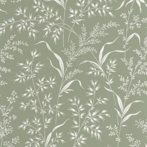 green botanical wallpaper from casadeco