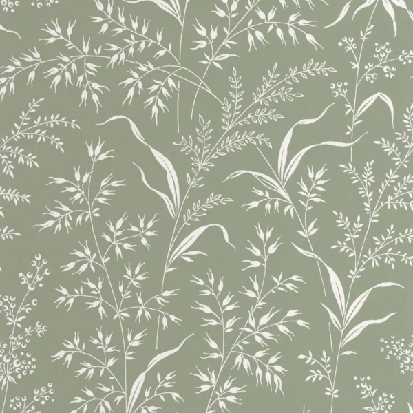 Grass Field Wallpaper - Celadon by green botanical wallpaper from casadeco