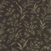 black-grey botanical wallpaper from casadeco