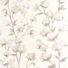 white botanical wallpaper from casadeco