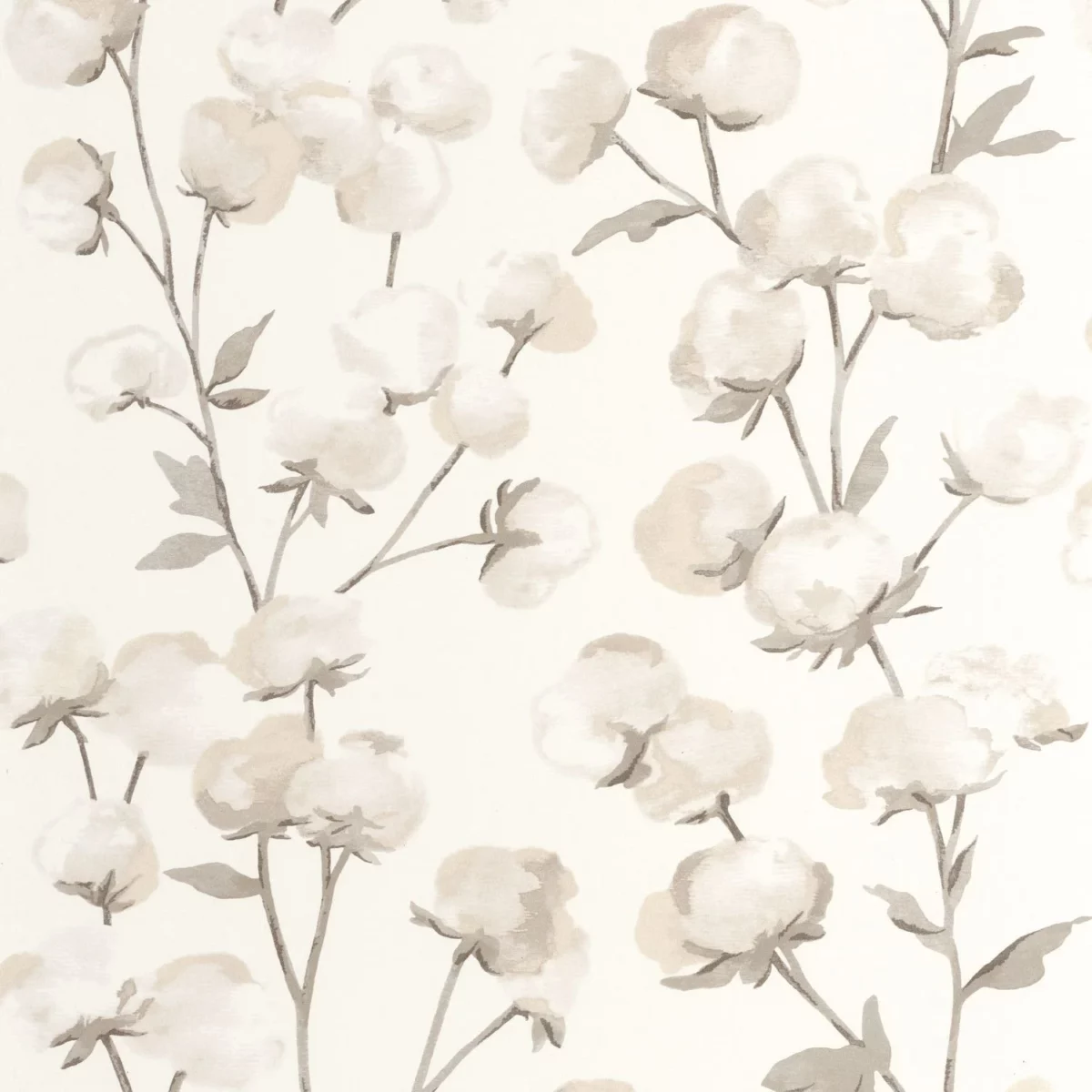 white botanical wallpaper from casadeco