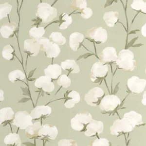 green botanical wallpaper from casadeco