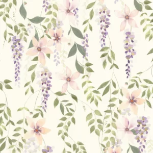 green botanical wallpaper from casadeco