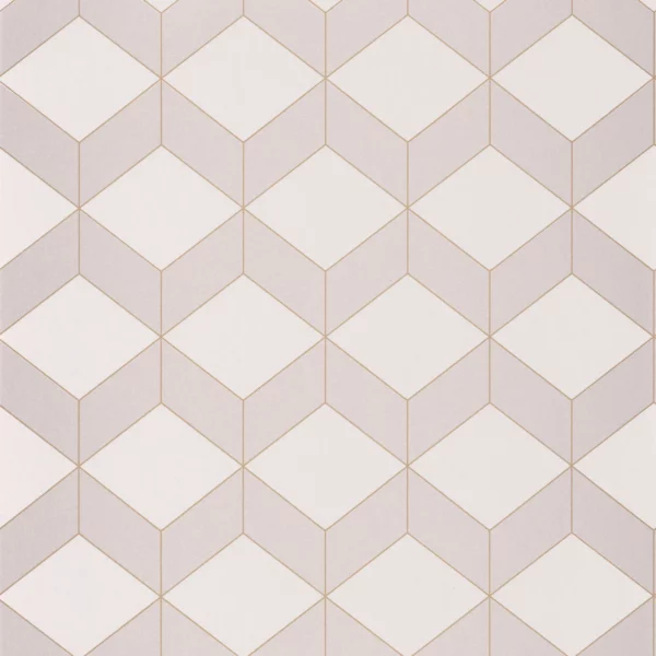 1930 Metro Wallpaper - Taupe by pink geometric wallpaper from casadeco