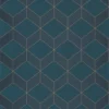 blue geometric wallpaper from casadeco