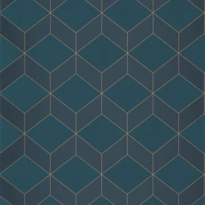 blue geometric wallpaper from casadeco