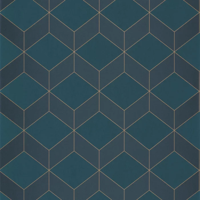 1930 Metro Wallpaper - Bleu fabric swatch MNCT85686337