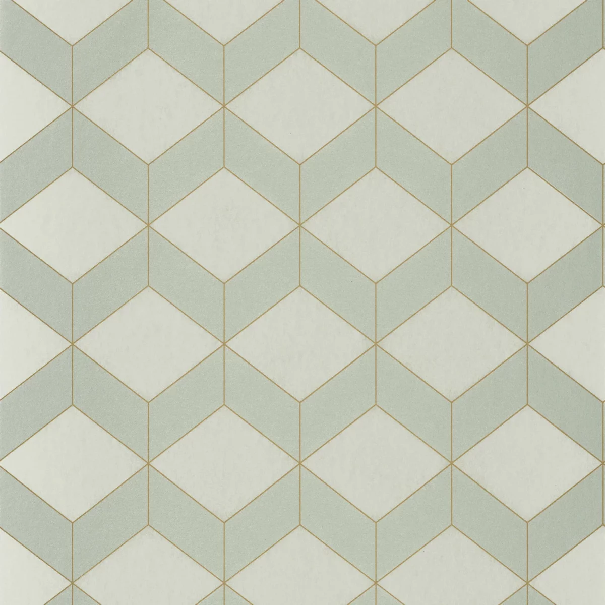 green geometric wallpaper from casadeco