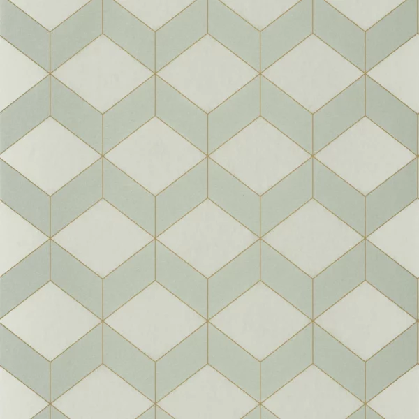 1930 Metro Wallpaper - Amande by green geometric wallpaper from casadeco