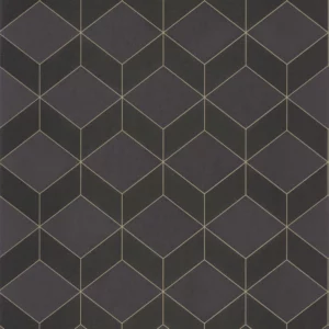 black-grey geometric wallpaper from casadeco
