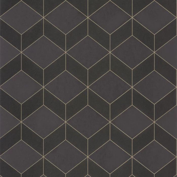 1930 Metro Wallpaper - Noir fabric swatch MNCT85689533
