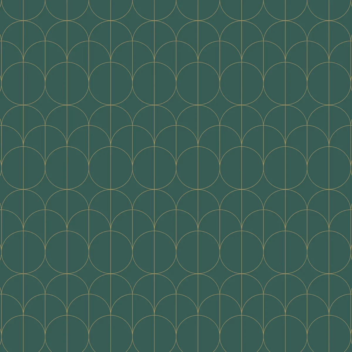 1930 Reflet Wallpaper - Vert by green retro wallpaper from casadeco