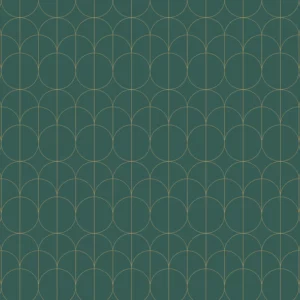 green retro wallpaper from casadeco