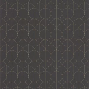 black-grey retro wallpaper from casadeco