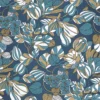 blue botanical wallpaper from casadeco