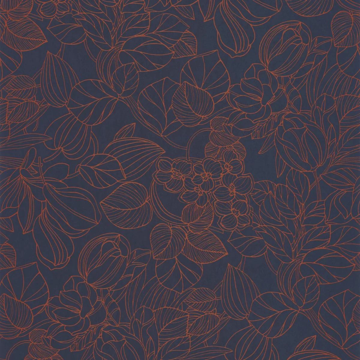 blue botanical wallpaper from casadeco