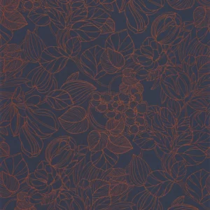 blue botanical wallpaper from casadeco