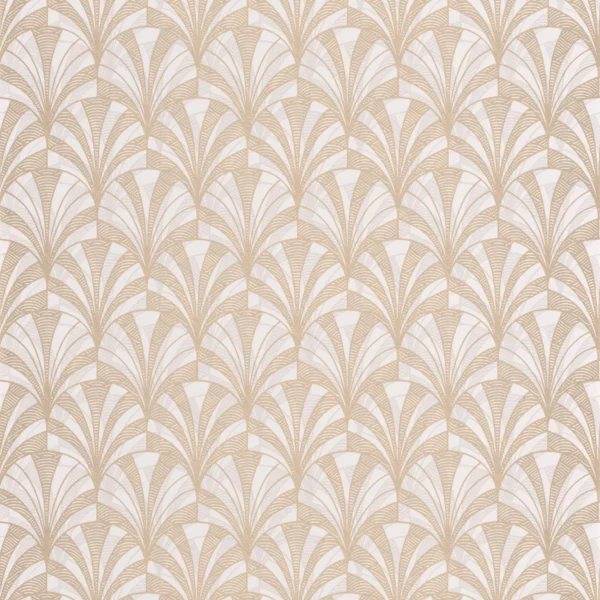 1930 Palmette Wallpaper - Beige by neutral retro wallpaper from casadeco