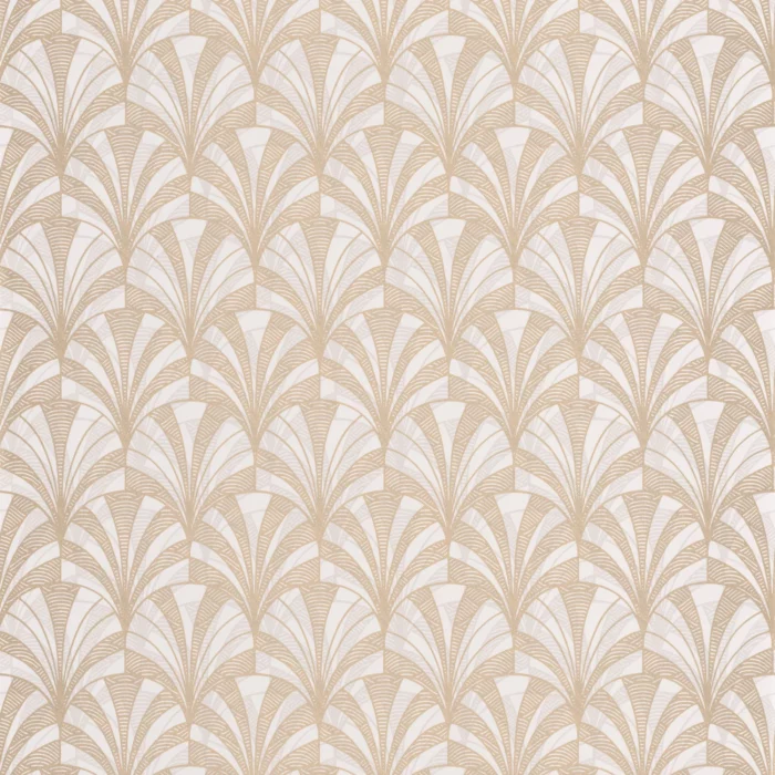 1930 Palmette Wallpaper - Beige fabric swatch MNCT85731202