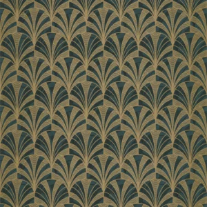green retro wallpaper from casadeco