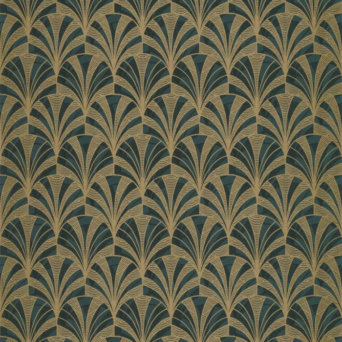 1930 Palmette Wallpaper - Vert fabric swatch MNCT85737528