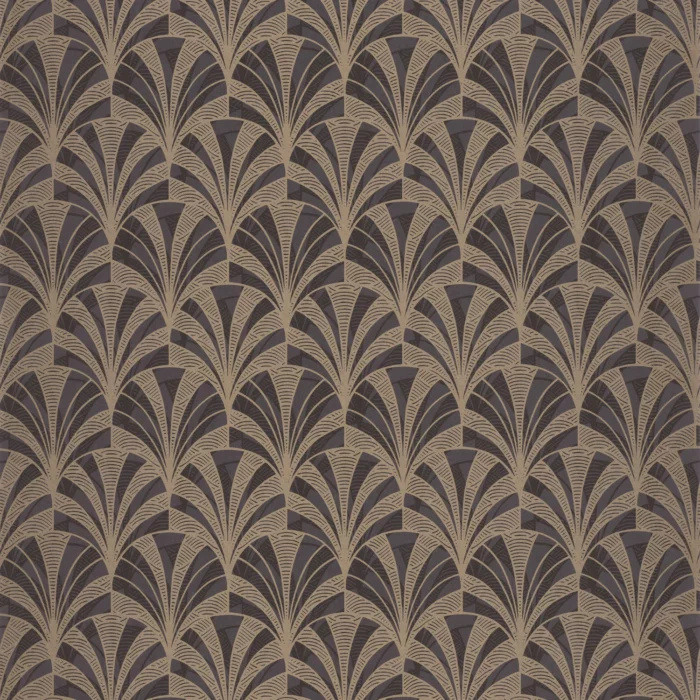 1930 Palmette Wallpaper - Noir fabric swatch MNCT85739525