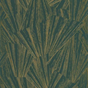 green geometric wallpaper from casadeco