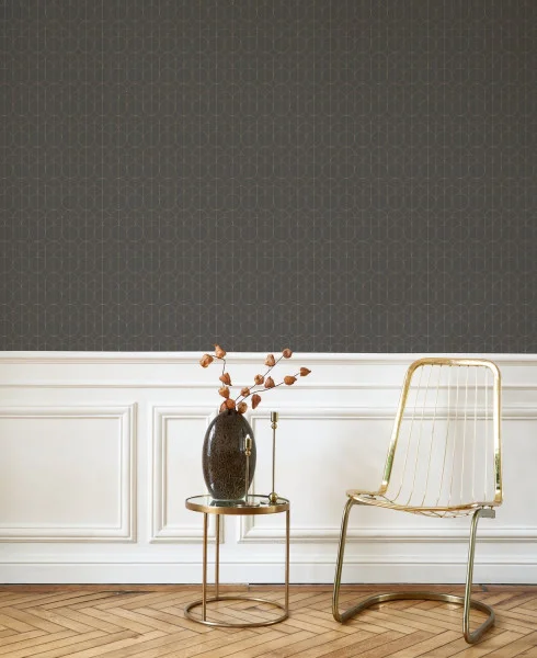 1930 Reflet Wallpaper - Noir by 1930 Reflet Wallpaper - Noir from