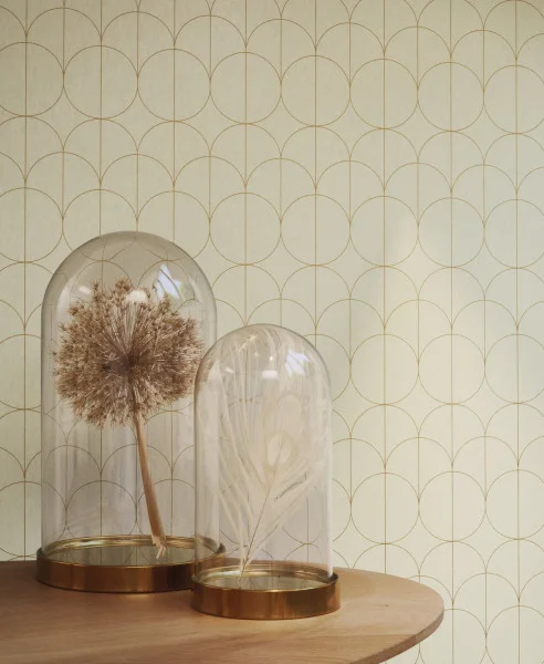 1930 Reflet Wallpaper - Blanc by 1930 Reflet Wallpaper - Blanc from