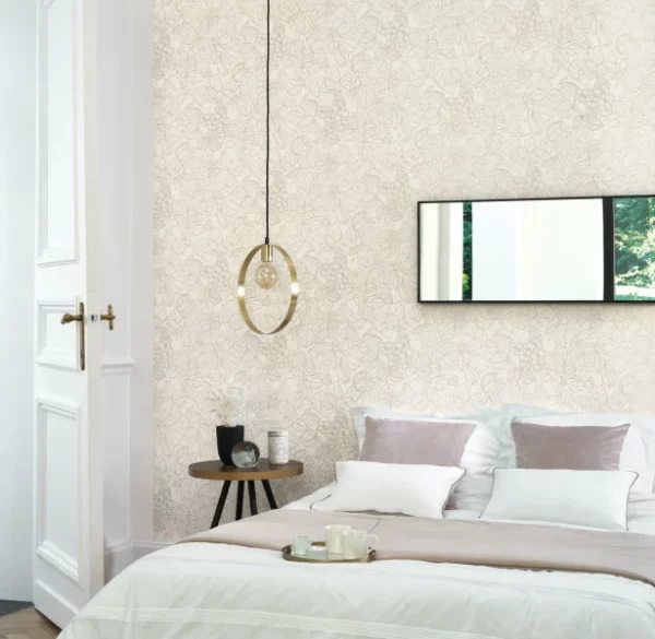 1930 Gravure Wallpaper - Blanc by 1930 Gravure Wallpaper - Blanc from