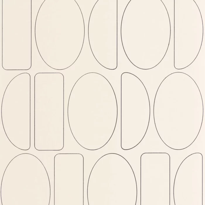 Legerete Wallpaper - Beige / Noir Fusain fabric swatch ALMI89921924
