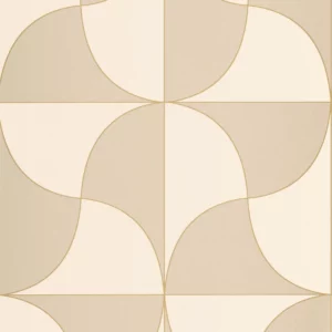 neutral retro wallpaper from casadeco