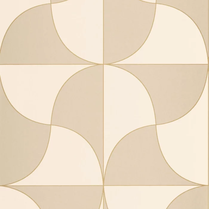 Virevolte Wallpaper - Beige Ficelle fabric swatch ALMI89931622