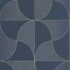 blue retro wallpaper from casadeco
