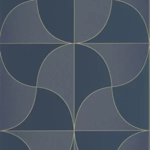 blue retro wallpaper from casadeco