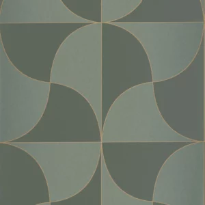 green retro wallpaper from casadeco
