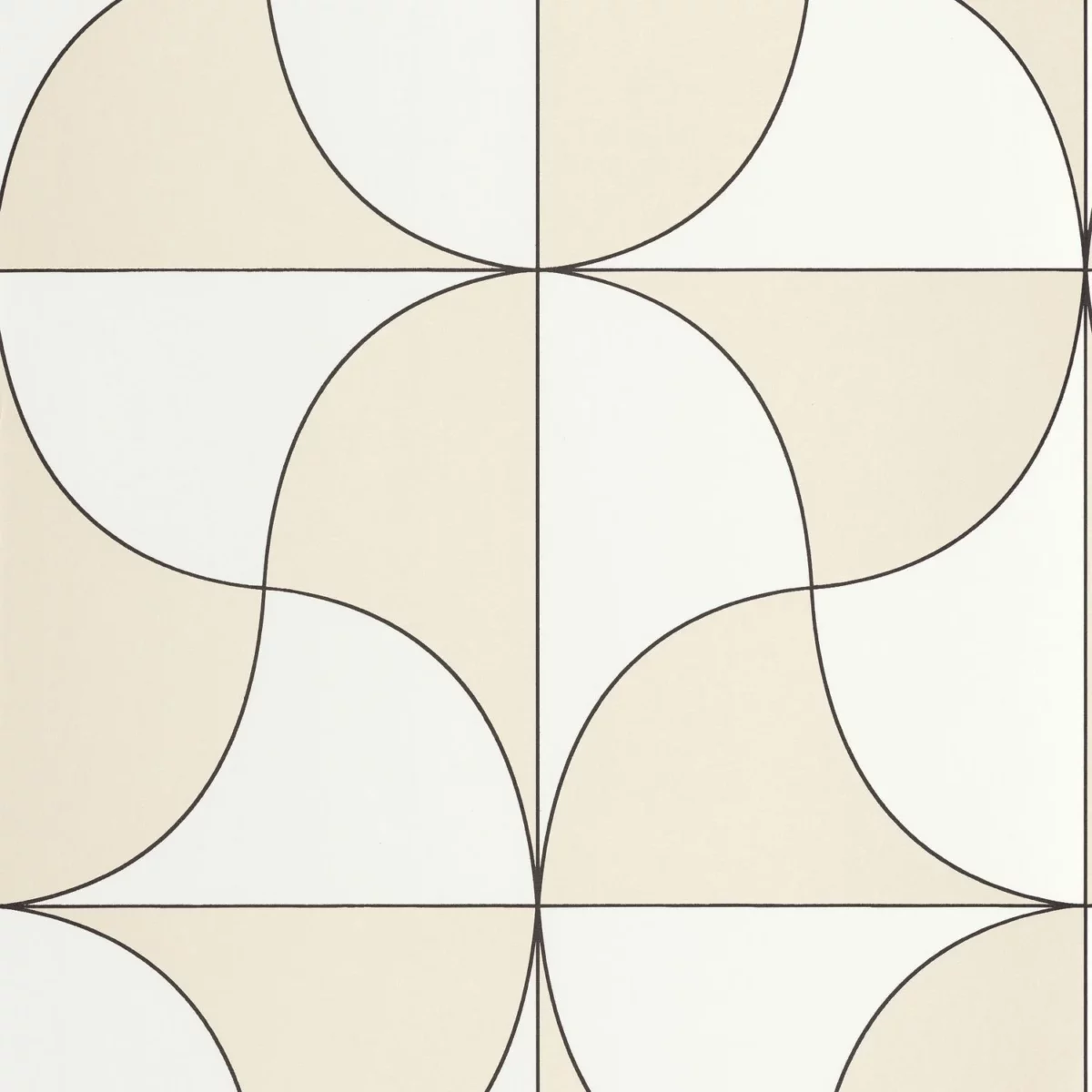 neutral retro wallpaper from casadeco