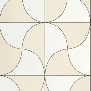 neutral retro wallpaper from casadeco