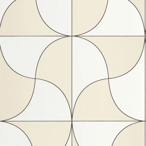 neutral retro wallpaper from casadeco