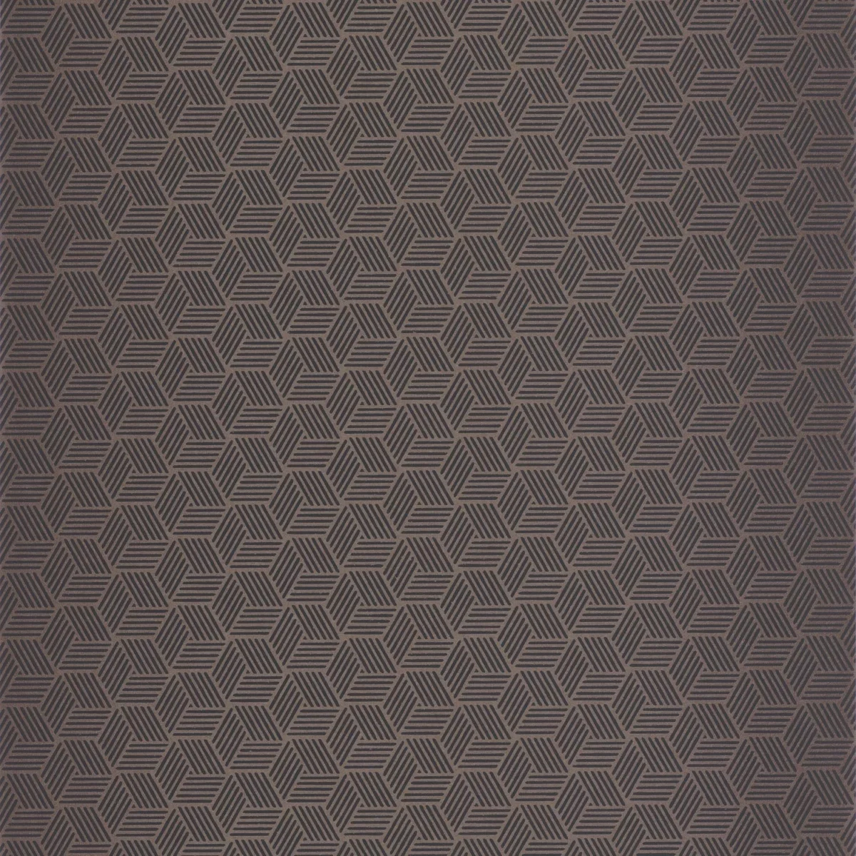 Connexions Wallpaper - Noir Reglisse by brown geometric wallpaper from casadeco