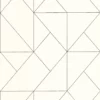 white geometric wallpaper from casadeco