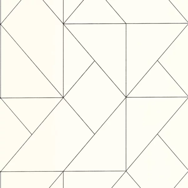 Subtilite Wallpaper - Beige Fusain by white geometric wallpaper from casadeco
