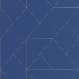 blue geometric wallpaper from casadeco