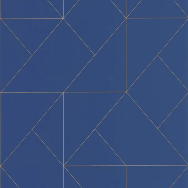 Subtilite Wallpaper - Bleu Indigo by blue geometric wallpaper from casadeco