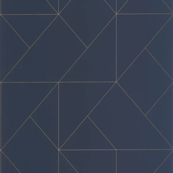 Subtilite Wallpaper - Bleu Encre by blue geometric wallpaper from casadeco