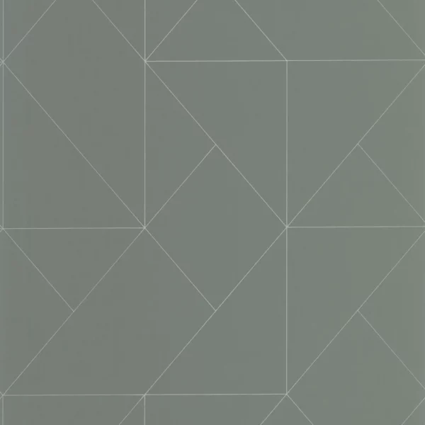 Subtilite Wallpaper - Vert Kaki by green geometric wallpaper from casadeco