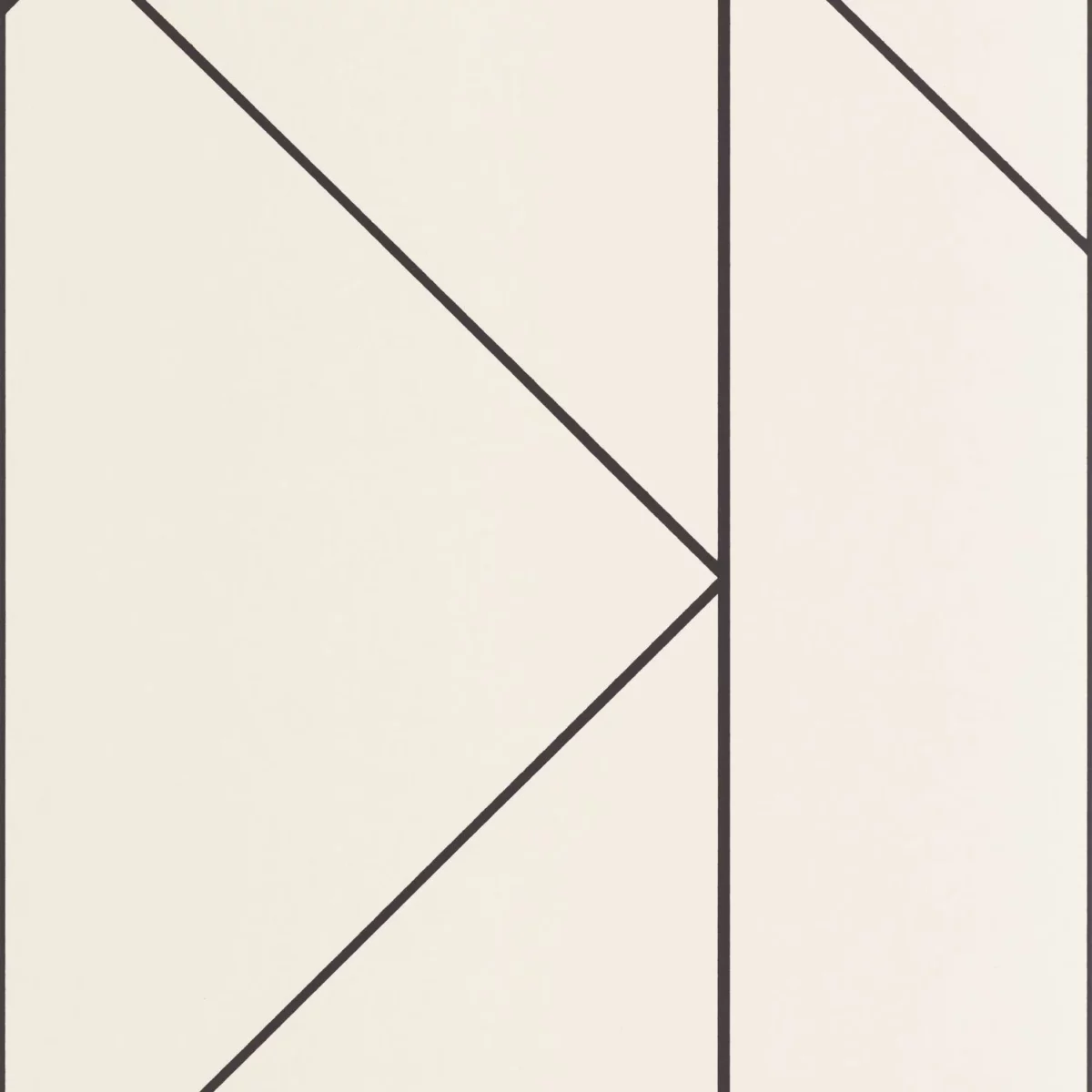 Pure Wallpaper - Beige / Noir Fusain by white geometric wallpaper from casadeco