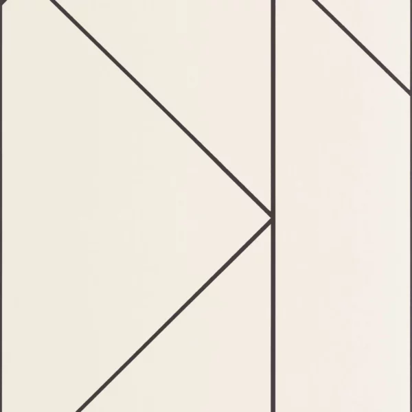 Pure Wallpaper - Beige / Noir Fusain by white geometric wallpaper from casadeco