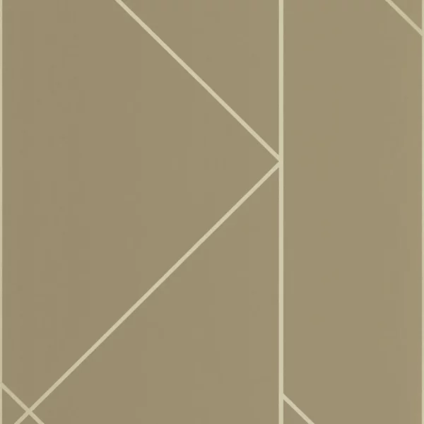 Pure Wallpaper - Vert Olive by neutral geometric wallpaper from casadeco